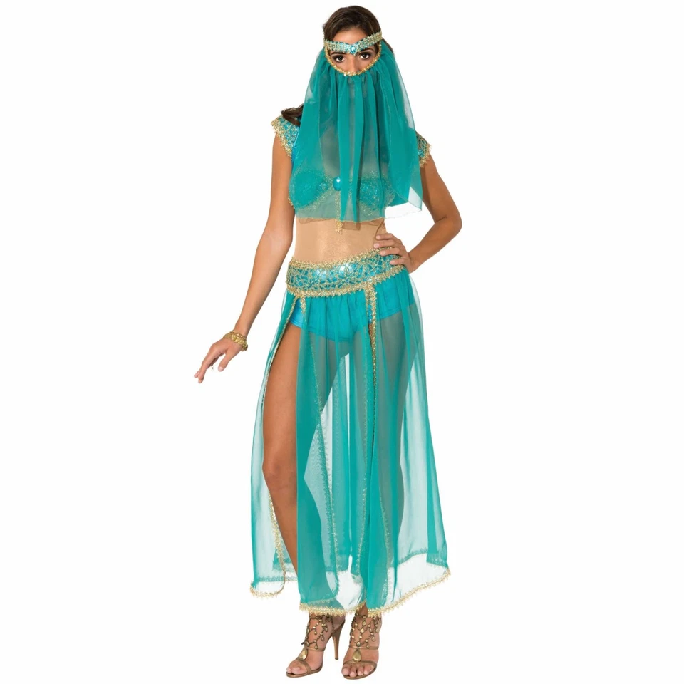Disfraz Harén Princesa Bailarina del Vientre Genio Árabe Aladdin Mujer S Foto 1 de 1