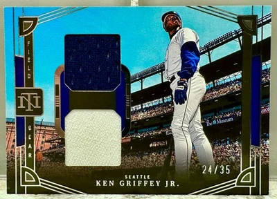 JERSEY # MATCH! 2023 National Treasures Ken Griffey Jr. 24/35! GU RELIC (1/1)! - Image 1 of 3