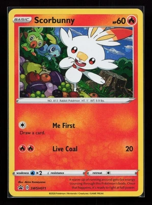 Scorbunny SWSH071 Promo SWSH: Sword & Shield Promo Cards Pokémon Card - Image 1 of 2
