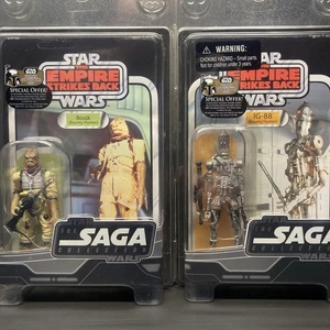 Juego de figuras cardadas Star Wars ESB Bossk IG-88 Bounty Hunter VOTC VTSC 3,75 - Imagen 1 de 16