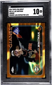 2024 Topps Pro Debut #PDC-41 Joe Whitman Orange Lava Refractor /25 Chrome SGC 10 - Picture 1 of 2