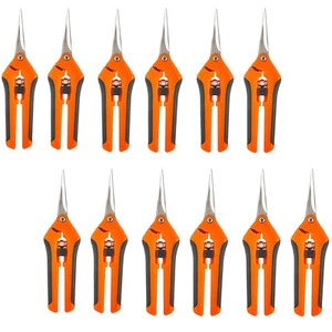 12-Pack 6.5 Inch Gardening Hand Pruner Pruning Shear with Stainless Steel Blades - Picture 1 of 9
