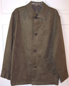 NWT Claiborne Men's Loden Olive Green Microfiber Jacket Coat, Large, $175 - Picture 1 of 1