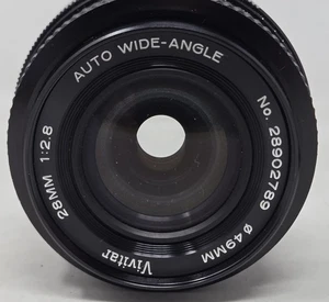 Vivitar Auto Wide Angle 49MM 28MM 1:2.8 Focus Camera Lens - Picture 1 of 9