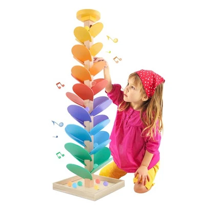 Wooden Marble Run Music Tree Montessori Toys for Kids 3+ Years Old Marble Bal... - Image 1 of 4