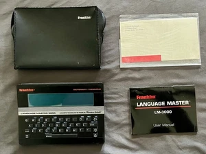 Franklin Language Master 3000 Electronic Dictionary Thesaurus Marriam-Webster - Picture 1 of 3