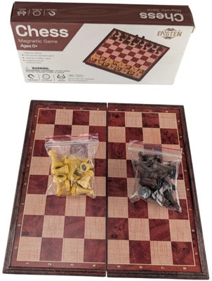 ENGTEN Chess Magnetic Travel Set Folding Board Model 2014 Ages 6+ Complete - Image 1 of 4
