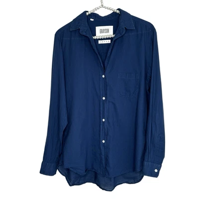 Рубашка Grayson Frank & Eileen The Hero 02 маленькая синяя хлопковая минималистская классическая - Изображение 1 из 4