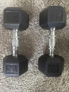 CAP SDR1020 Barbell Coated Hex Dumbbell - 20lbs - Picture 1 of 2