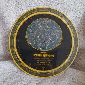 Phillips Planisphere para Latitude 51.5 Norte 1982 Canadá Norte Europa De colección - Imagen 1 de 7