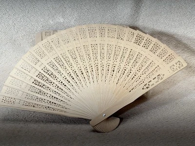 36 Decorative Folding Hand Fans Wooden Sandalwood Carved Fans - Sealed - Image 1 of 4