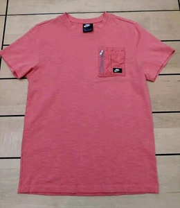 Nike TShirt Herren Small Peach Orange Pink Polyester Dri Fit Reißverschlusstasche - Bild 1 von 11