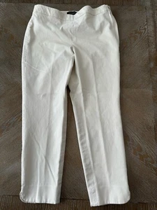 TALBOTS Beige Chatham Ankle Pants Side Zip Sz 10 petite Waist 32” Inseam 24” - Picture 1 of 5