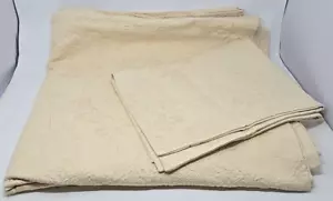 SFERRA Italy Egyptian Cotton Queen Matelassé Blanket Cover w 1 Sham 86"x89" - Picture 1 of 10
