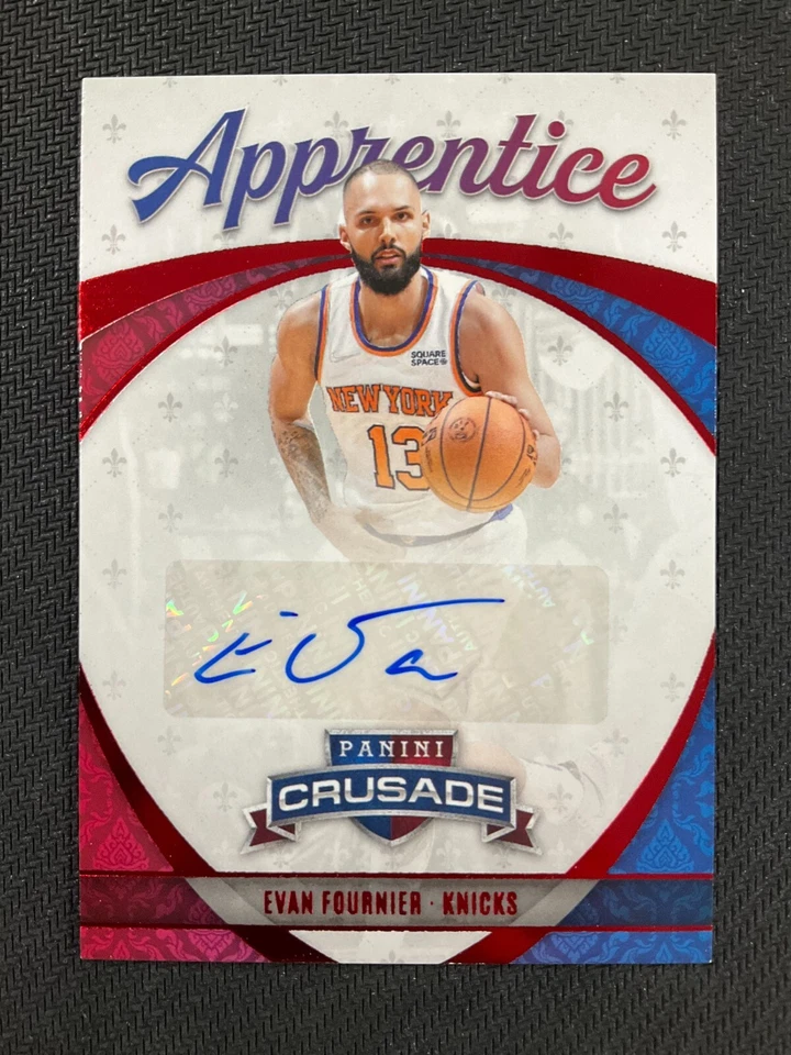 2021-22 Panini Chronicles Crusade #APP-EVF Evan Fournier Apprentice Auto Red - Image 1 of 2