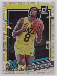 Brice Sensabaugh 2023-24 Panini Donruss Utah Jazz Silver Laser Rated Rookie #214 - Picture 1 of 2