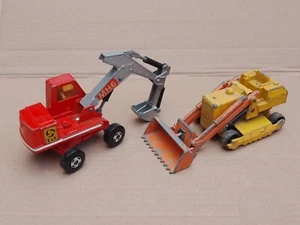 Matchbox Kingsize K1 Excavator & K8 Caterpillar Traxcavator - Picture 1 of 7