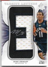 2008-09 SP Authentic Mike Conley Varsity Letters Auto #'ed 5/6  #VV-MC