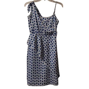 Women's Banana Republic Petite One Shoulder Geometric Print Dress Size 00 - Picture 1 of 11
