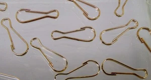 100 Brass LANYARD Snap HOOKS 1" for Paracord, Zipper Pulls  Brass Plated Steel - Picture 1 of 5