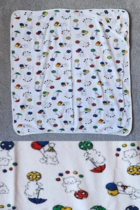 Vtg Carter’s Primary Colors Teddy Bear Balloon Terry Cloth Blanket/Hooded Towel - Picture 1 of 10