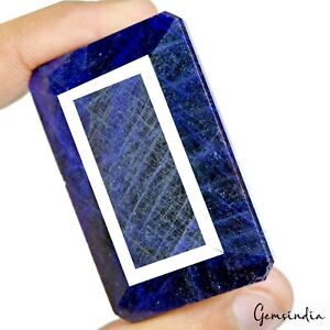 370 Cts Natural Blue Sapphire Emerald Cut Earth mined Gemstone from Madagascar