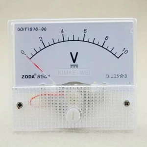 DC 0-10V Voltmeter Analog Spannungs Messgerät Gleichstrom Neu - Bild 1 von 4