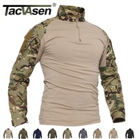 Men's 1/4 Zip Military Tactical Combat Shirts Moisture Wicking Army Shirt Tops