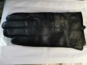 Jasmine Silk Mens Classic Leather Gloves XL Cashmere Lined - Picture 1 of 3