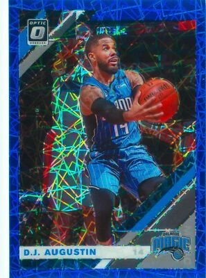 D.J. Augustin 2019-20 Optic Blue Velocity Prizm Refractor Card #5 Orlando Magic - Image 1 of 2