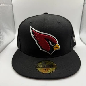 New Era 59Fifty Arizona Cardinals Classic Black/Red Bird Fitted Hat Size 7 1/8 - Picture 1 of 5