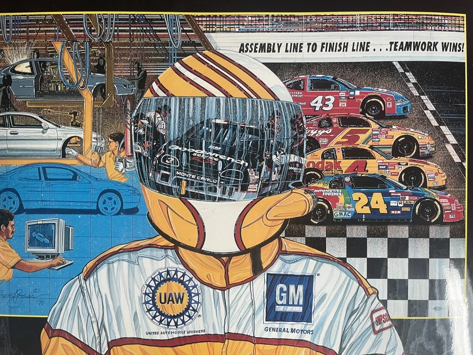 NASCAR UAW GM PETTY LABONTE GORDON MARLIN  POSTER - Image 1 of 1