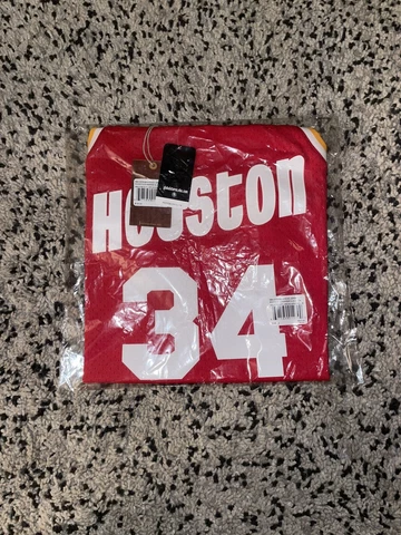 Men's Houston Rockets Hakeem Olajuwon Mitchell & Ness Red 1993-1994 Size Medium Cover