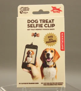 Dog Treat Cell Phone Selfie Clip Get That Perfect Pooch Shot by Kikkerland - NEW - Picture 1 of 4