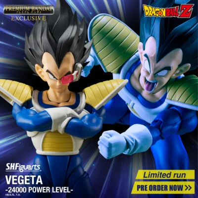 US Seller Bandai Dragon Ball Z S.H.Figuarts VEGETA 24000 POWER LEVEL - Image 1 of 4