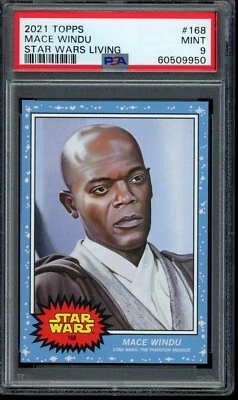 2021 Topps Star Wars Living Set #168 Mace Windu PSA 9 Mint SP Card - Image 1 of 2