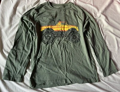 Camiseta Crazy 8 Boys Verde Manga Larga 4x4 SUV 100% Algodón Talla Grande 10-12 Buena Foto 1 de 4