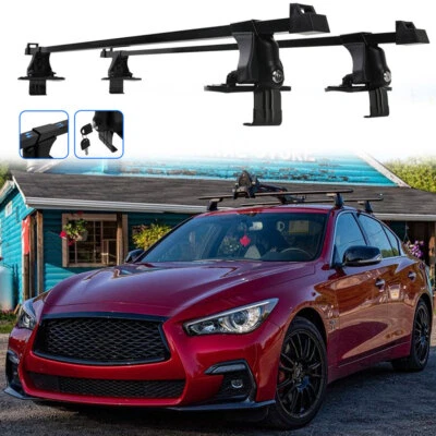 Porta-bagagem caiaque barras transversais 54 pol. rack de teto nu para Infiniti Q50 Sedan - Imagem 1 de 4