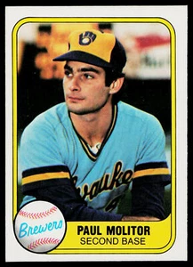 1981 Fleer Paul Molitor #515 Milwaukee Brewers - Picture 1 of 2