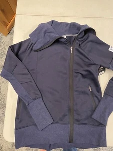 NWT VICTORIAS SECRET VSX SPORT NAVY BLUE FULL ZIP YOGA WORK OUT JACKET MEDIUM - Picture 1 of 5