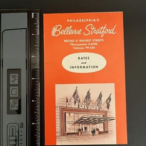 Años 60? Tarifas e información de hoteles Bellevue Stratford Philadelphia Pennsylvania - Imagen 1 de 3