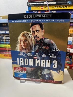 New & Seald Iron Man 3 4K w/ Slip Sleeve Cover UHD Blu-ray [2013] Ships In Box Foto 1 de 4