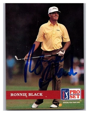 1991 Pro Set #76 Ronnie Black Signed Auto Autograph - Image 1 of 2
