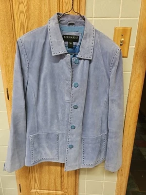 Chaqueta de gamuza azul Bernardo talla L Foto 1 de 4