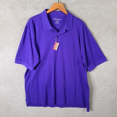 Camisa Gloria Desteñida Para Hombres XL Púrpura Perfecto Polo Golf Rugby Algodón Preppy NUEVA Foto 1 de 4