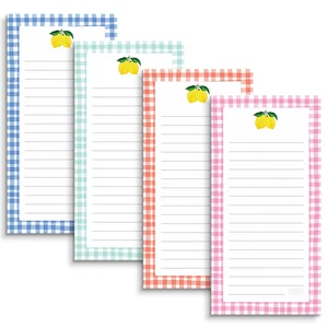Set of 4 Magnetic Notepads for Refrigerator - Grocery List & Notes - Picture 1 of 12