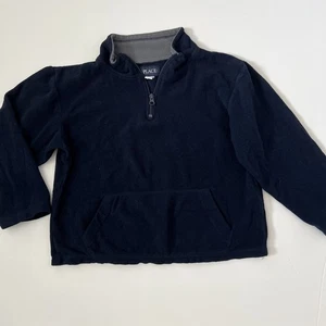 The Children’s Place Boys Blue Fleece Long Sleeve Half Zip Pullover Sweater Sz M - Picture 1 of 6