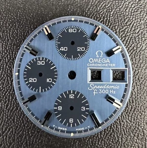 Genuine Omega Chronometer Speedsonic f300Hz Navy Dial 29. 5 mm E18-5 - Picture 1 of 4