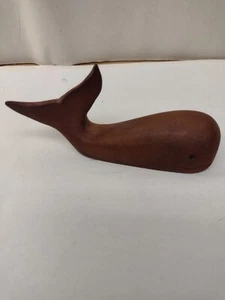 Vintage handgeschnitzte Massivholz Pottwal Fisch Skulptur Orcas - Bild 1 von 5