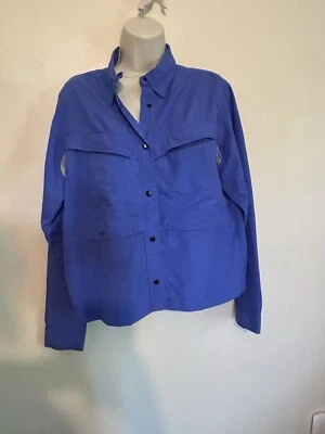 Camisa Orvis Exterior Senderismo a Presión Talla S Ventilada Manga Larga Azul Foto 1 de 4